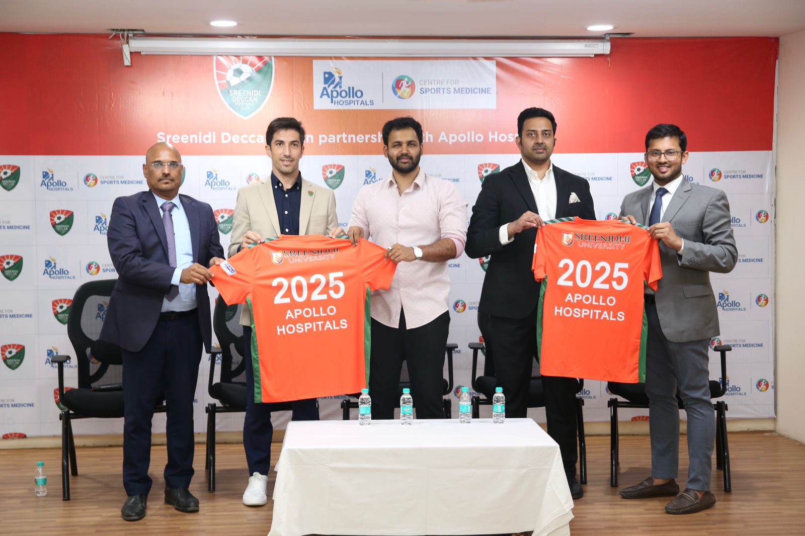Sreenidi Deccan FC Partners with Apollo Hospitals as Medical Partner and Shirt Sponsor for the 2024-25 Season