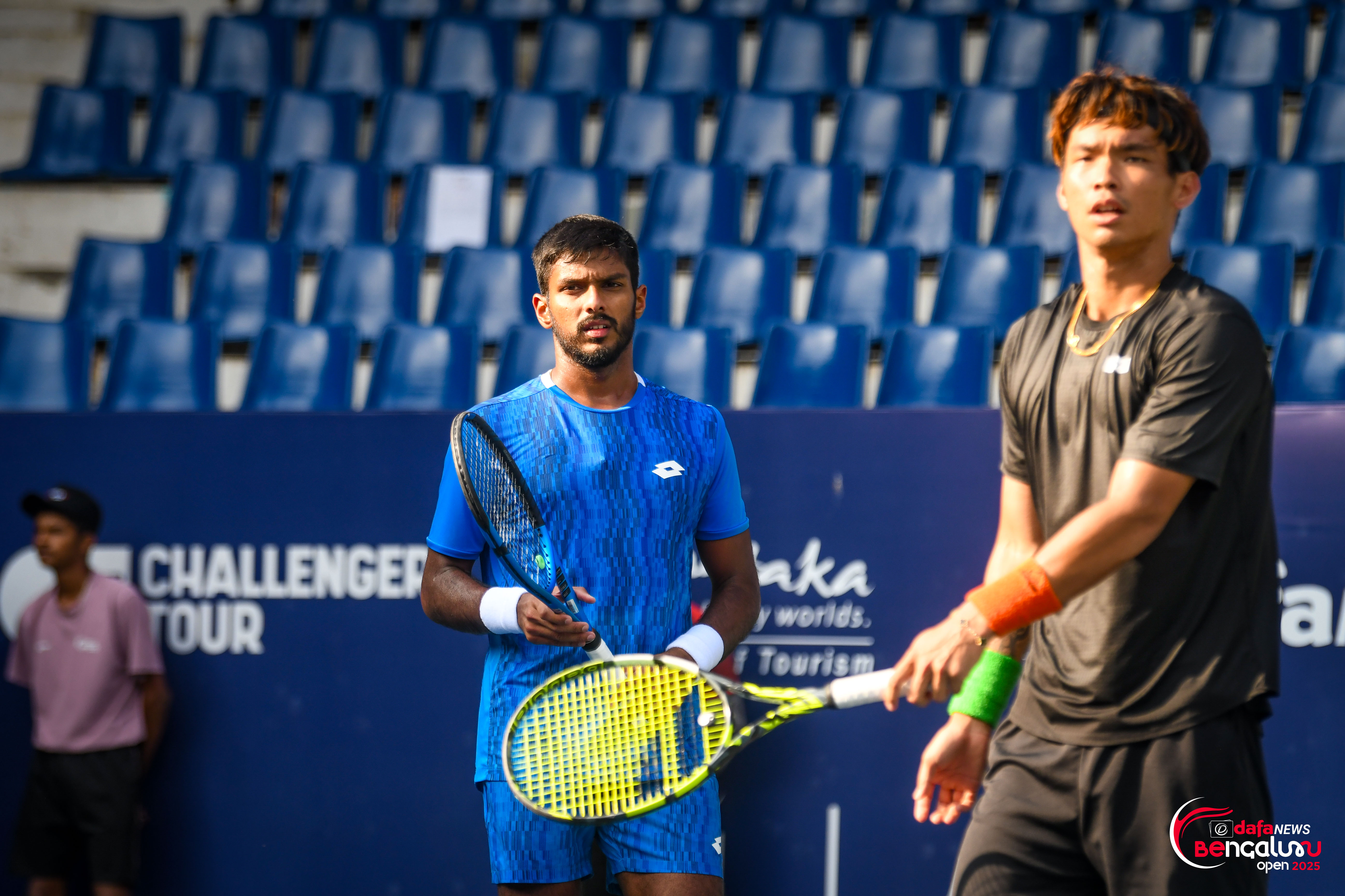 Ramkumar & Myneni Begin DafaNews Bengaluru Open Title Defence with Straight Sets Win