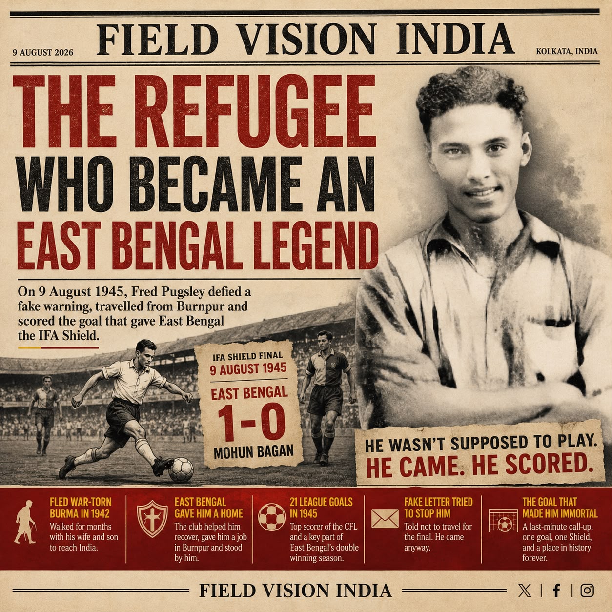 THE REFUGEE WHO BECAME AN EAST BENGAL LEGEND